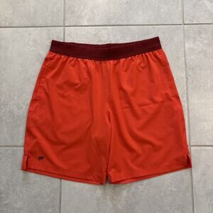 Fabletics Shorts Mens Size M The Fundamental Short Linerless Orange Activewear